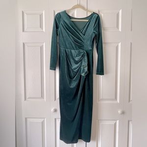 Shein Emerald Velvet Dress